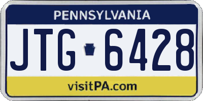 PA license plate JTG6428