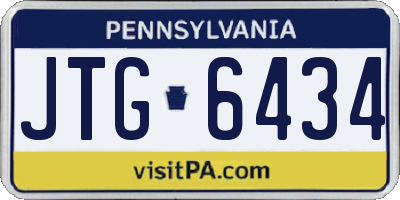 PA license plate JTG6434