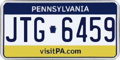 PA license plate JTG6459