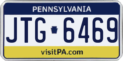 PA license plate JTG6469