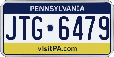 PA license plate JTG6479