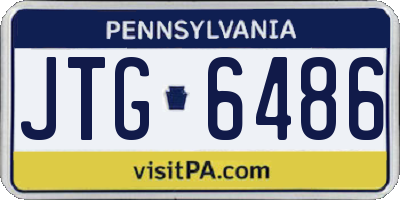 PA license plate JTG6486