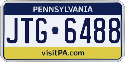 PA license plate JTG6488