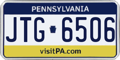 PA license plate JTG6506
