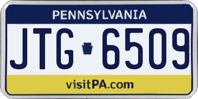 PA license plate JTG6509