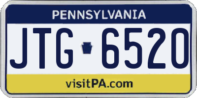 PA license plate JTG6520