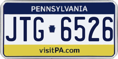 PA license plate JTG6526