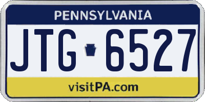 PA license plate JTG6527