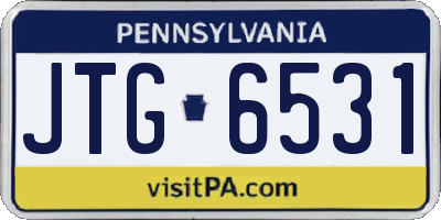 PA license plate JTG6531