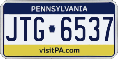 PA license plate JTG6537