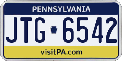 PA license plate JTG6542