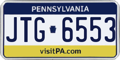 PA license plate JTG6553