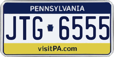 PA license plate JTG6555