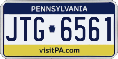 PA license plate JTG6561