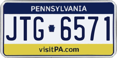 PA license plate JTG6571