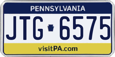 PA license plate JTG6575