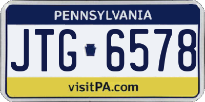 PA license plate JTG6578