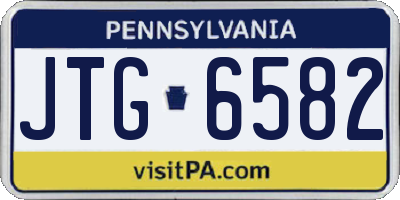 PA license plate JTG6582