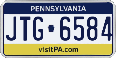 PA license plate JTG6584