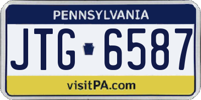 PA license plate JTG6587