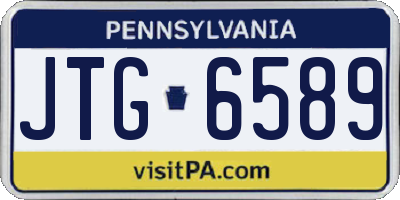 PA license plate JTG6589