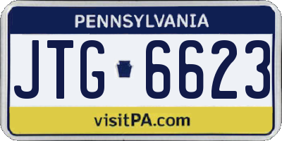 PA license plate JTG6623