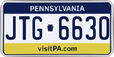 PA license plate JTG6630