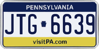 PA license plate JTG6639