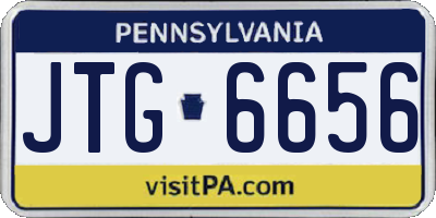 PA license plate JTG6656