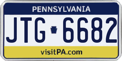 PA license plate JTG6682
