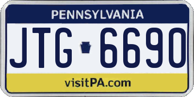 PA license plate JTG6690