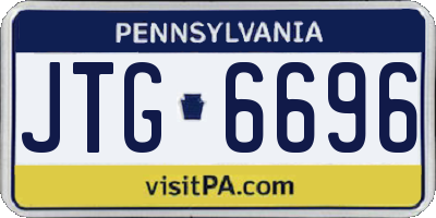 PA license plate JTG6696