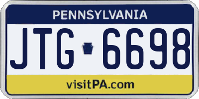 PA license plate JTG6698