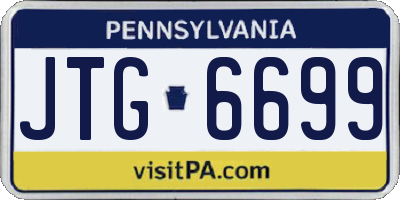 PA license plate JTG6699