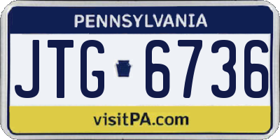PA license plate JTG6736
