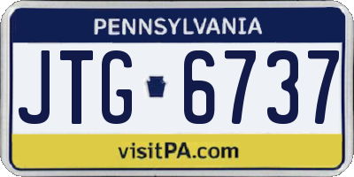 PA license plate JTG6737
