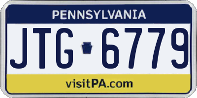 PA license plate JTG6779