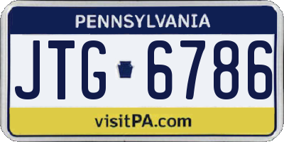 PA license plate JTG6786
