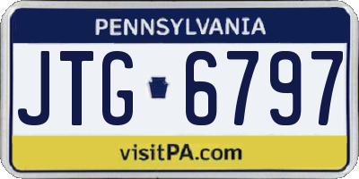 PA license plate JTG6797