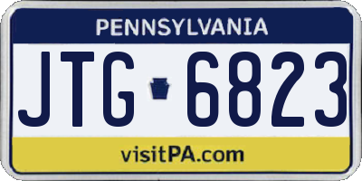 PA license plate JTG6823