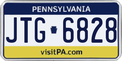 PA license plate JTG6828