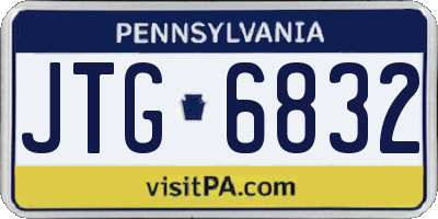 PA license plate JTG6832