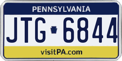 PA license plate JTG6844