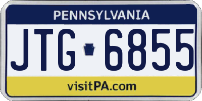PA license plate JTG6855