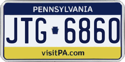 PA license plate JTG6860