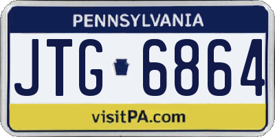 PA license plate JTG6864