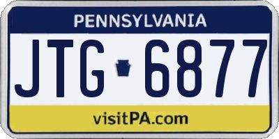 PA license plate JTG6877