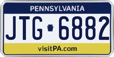 PA license plate JTG6882