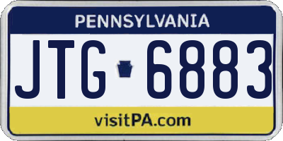 PA license plate JTG6883