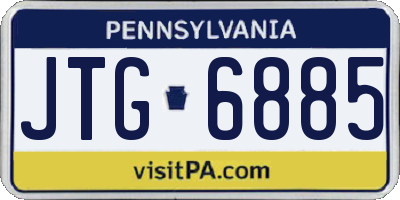 PA license plate JTG6885